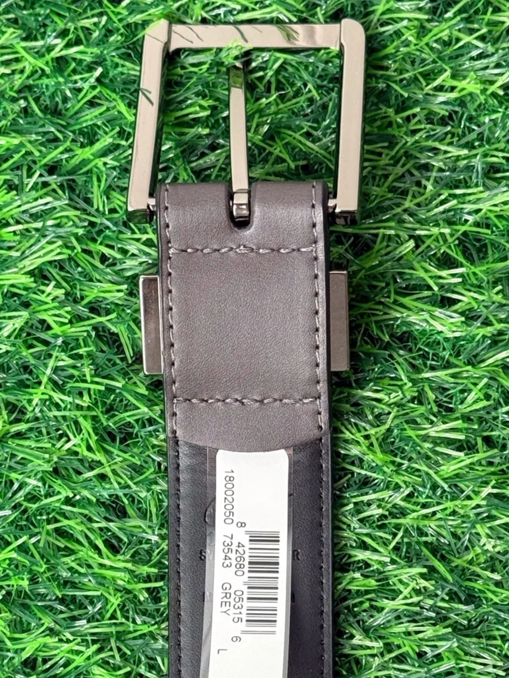 Nike Men’s Belt with Logo Buckle Gray/Silver Size-Large 38-40 NWT